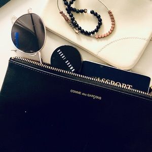 Comme Des Garçons leather pouch